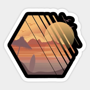 Fading Sunset At The Beach Sticker